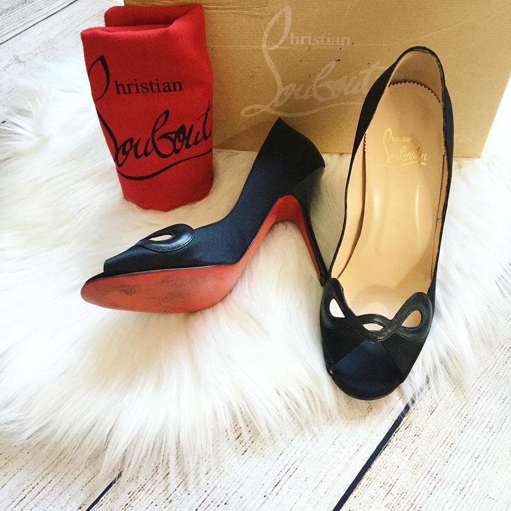 Christian Louboutin Black and Red Heels